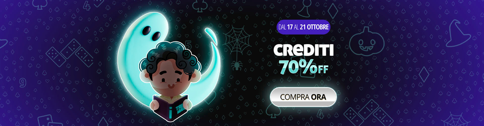 Vivi l?atmosfera di Halloween con il 70% di sconto sui crediti! ???
